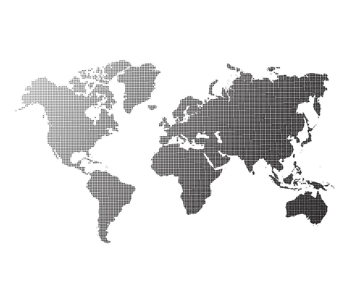 abstrato círculo pontilhado fundo .pontilhado mapa do a mundo vetor ilustração