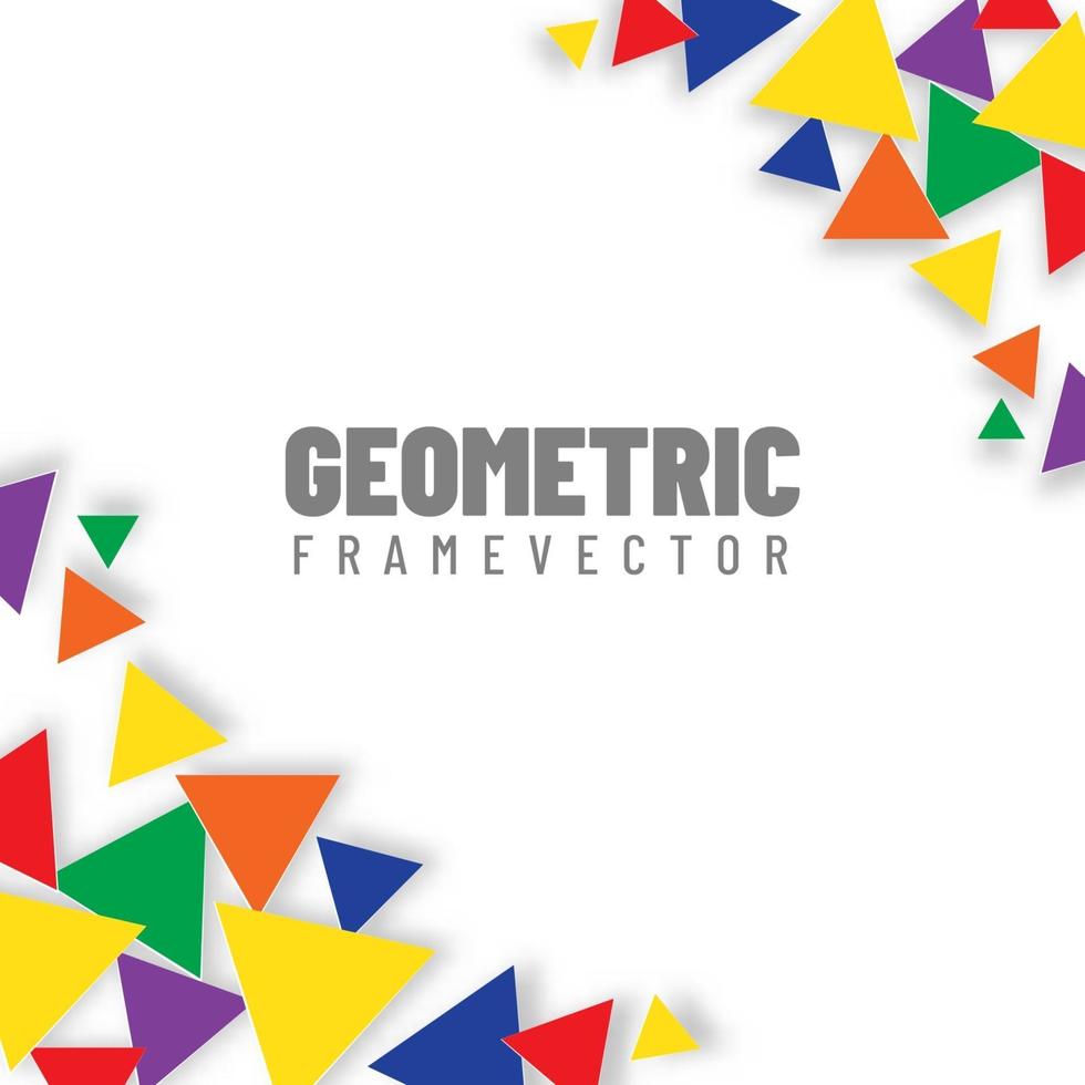 geometria triangular colorida vetor