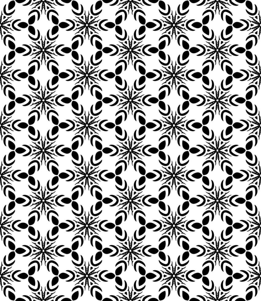 padrão abstrato sem emenda preto e branco. fundo e pano de fundo. design ornamental em tons de cinza. vetor