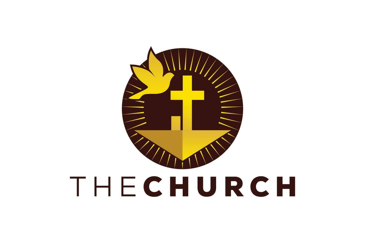 na moda e profissional carta j Igreja placa cristão e pacífico vetor logotipo