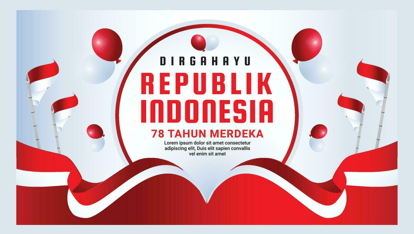 Indonésia independência dia celebração panorama vetor