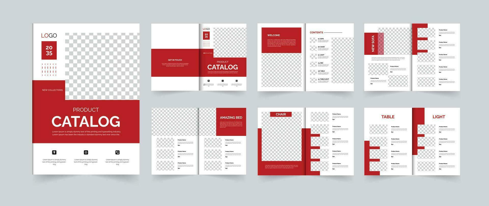 produtos Catálogo Projeto modelo companhia Catálogo ou mobília Catálogo vetor