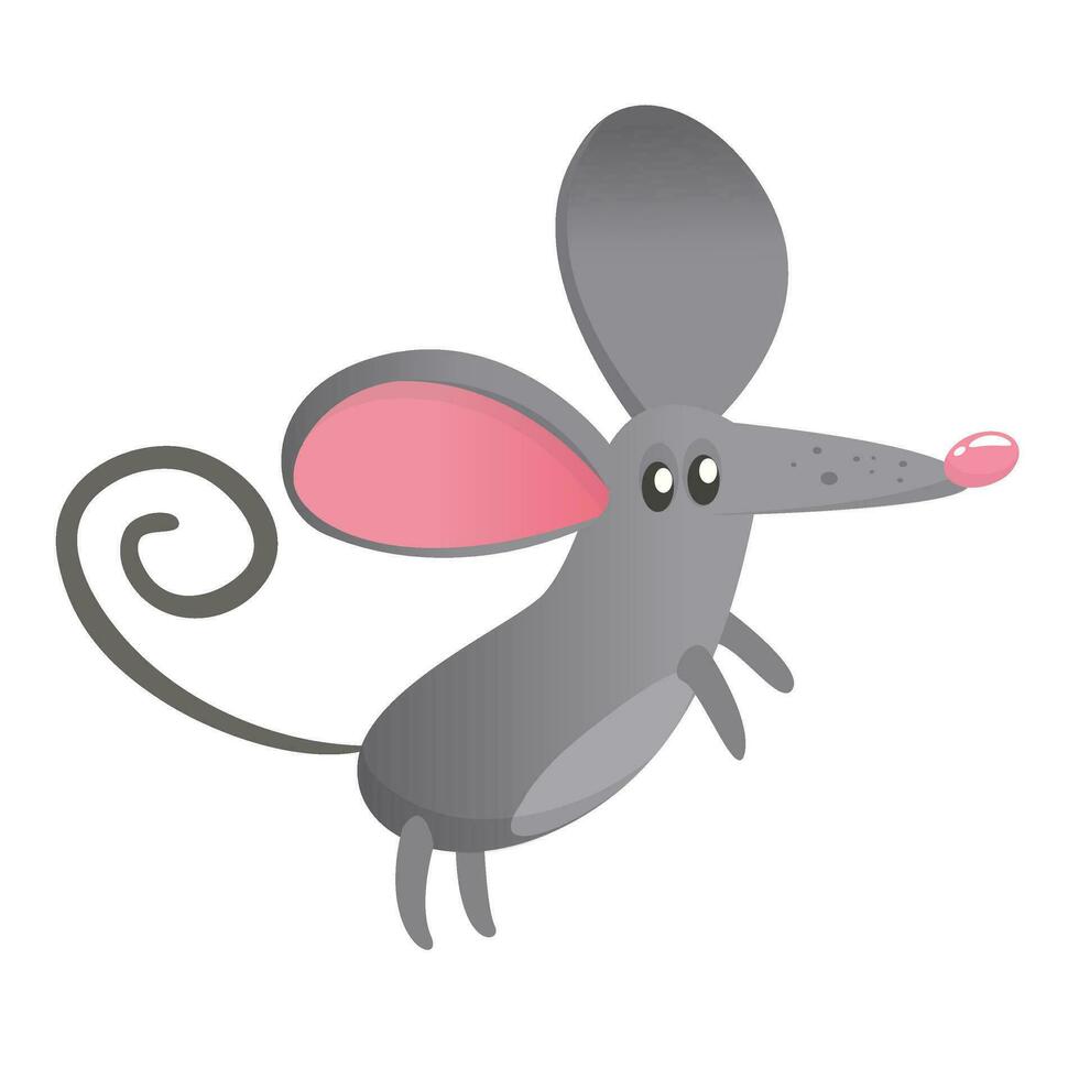 rato bonito dos desenhos animados vetor