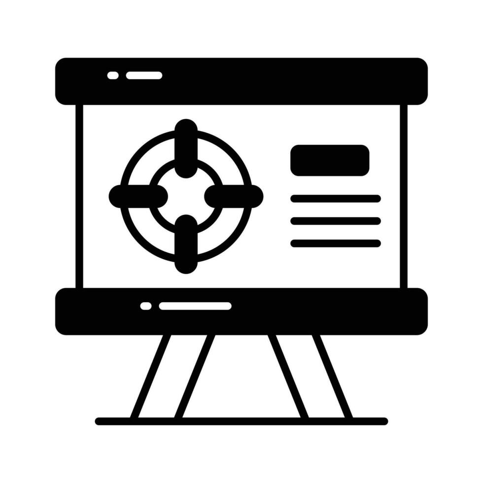 torta gráfico em borda mostrando conceito ícone do apresentação quadro, fácil para usar ícone vetor
