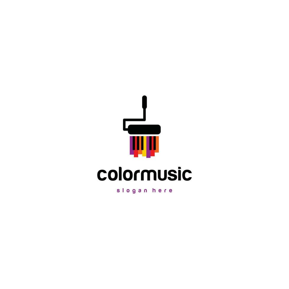 colorida música logotipo Projeto em isolado fundo vetor