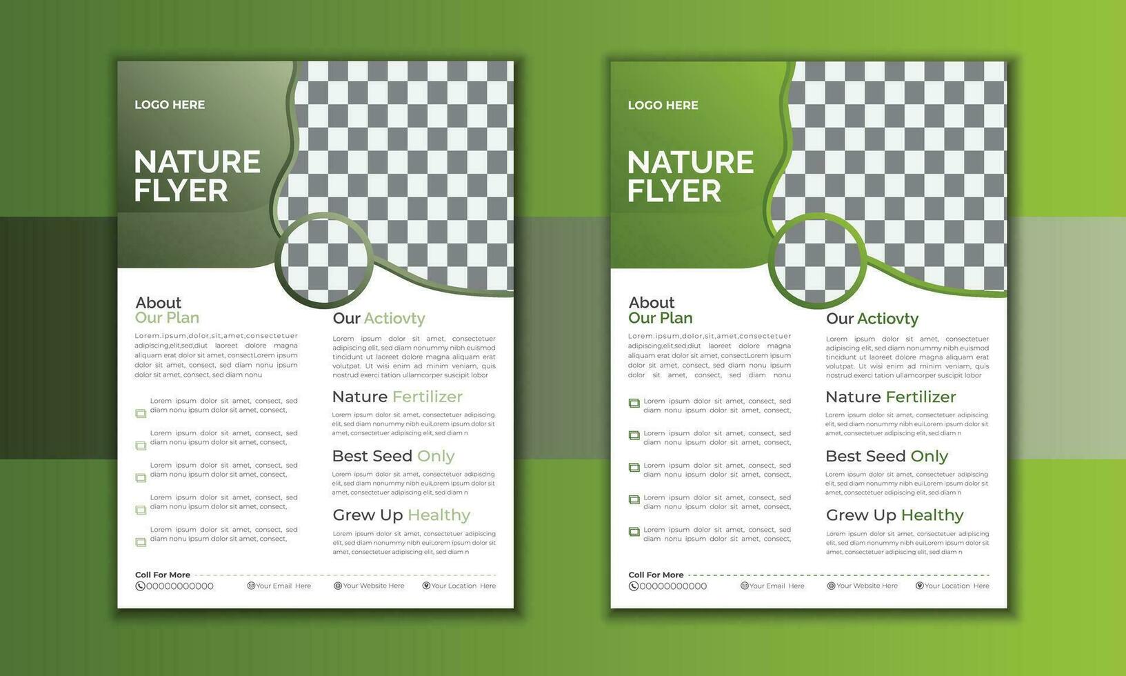 natureza folheto folheto poster modelo Projeto vetor