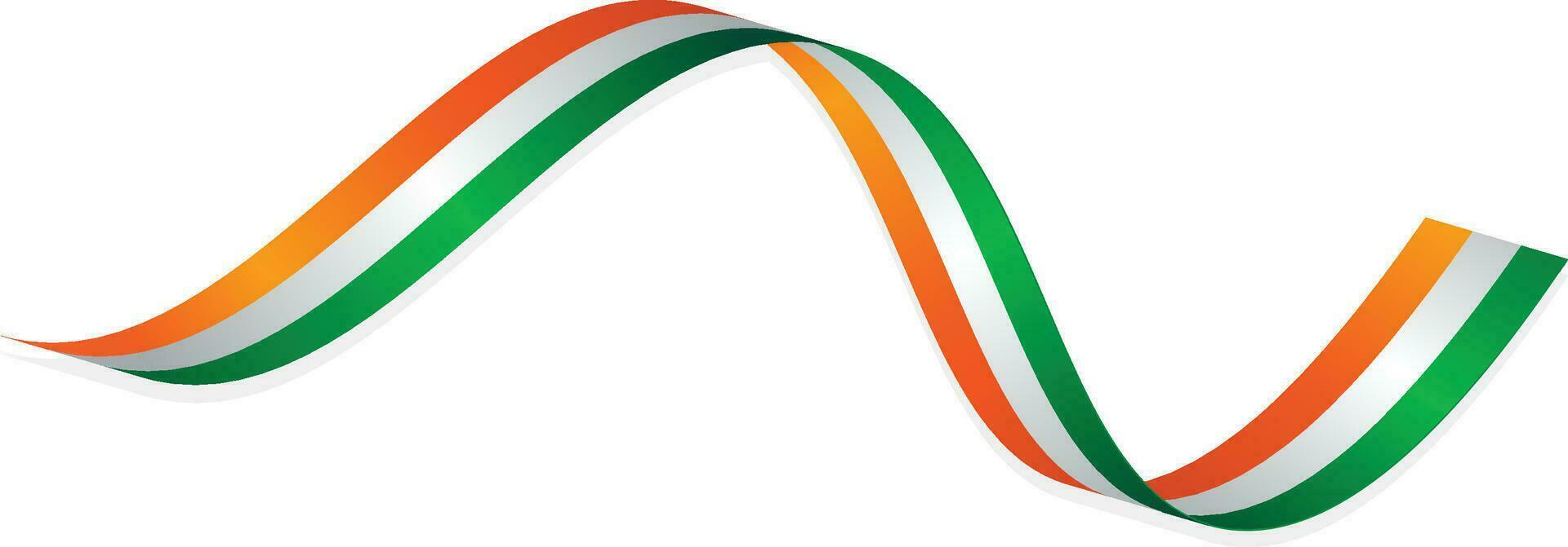 Índia bandeira fita com nacional bandeira para indiano independência dia vetor