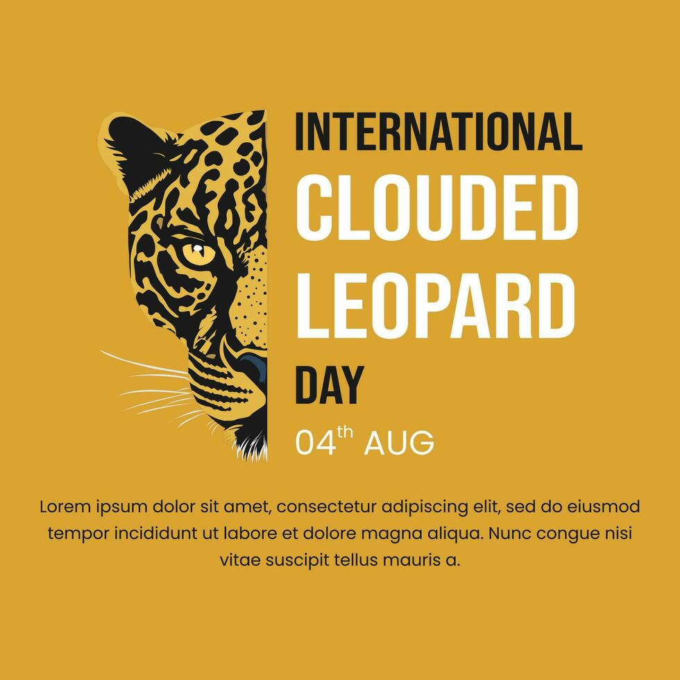 vetor gráfico do metade leopardo cabeça ilustração com cópia de espaço área adequado para internacional nublado leopardo dia celebração