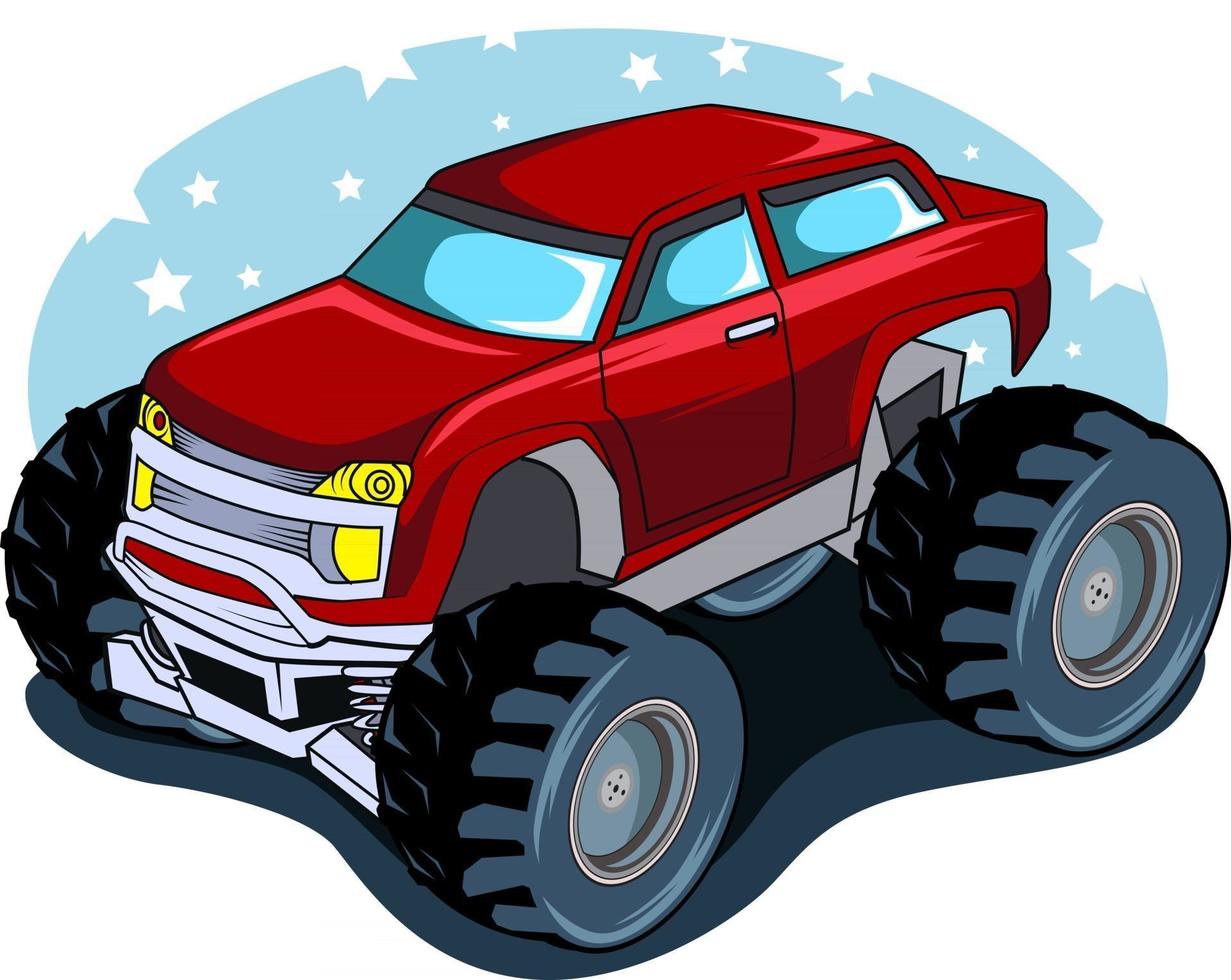 48. vetor de ilustração de carro de veículo de caminhão grande