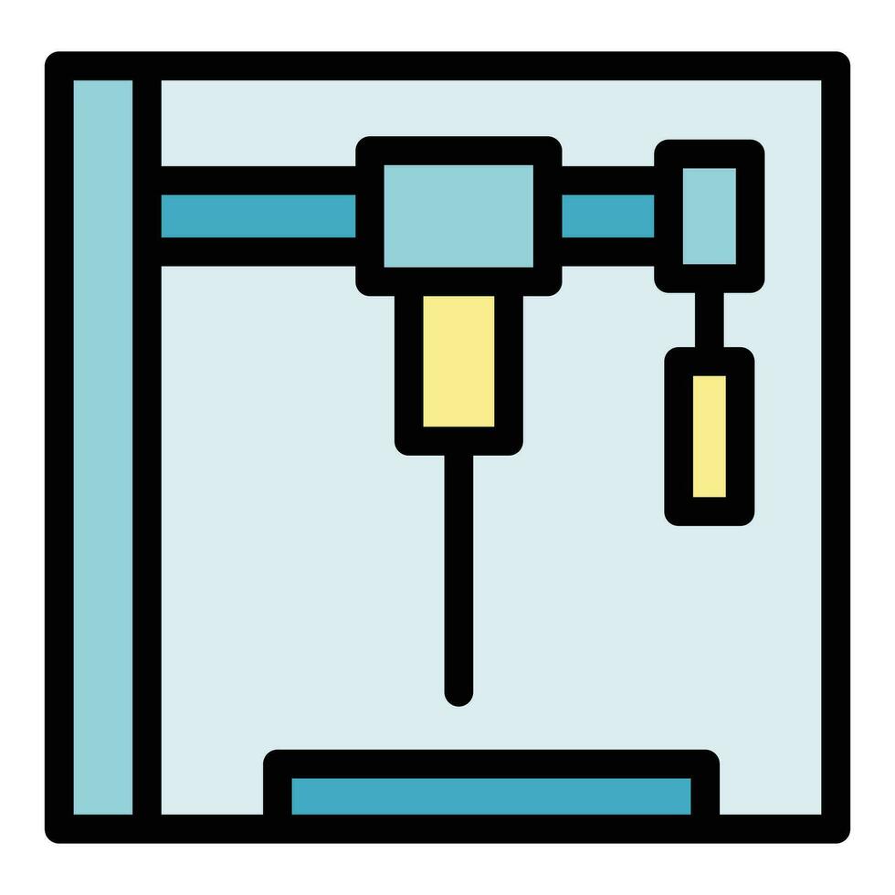 laser cnc máquina ícone vetor plano