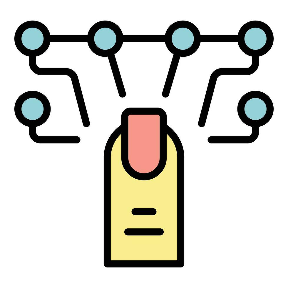 dedo sensorial ícone vetor plano