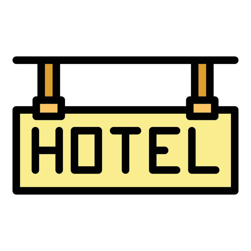 turista hotel ícone vetor plano