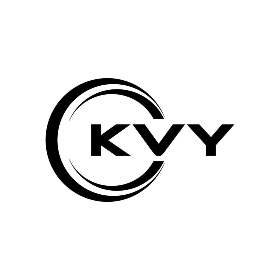 kvy logotipo projeto, inspiração para uma único identidade. moderno elegância e criativo Projeto. marca d'água seu sucesso com a impressionante isto logotipo. vetor