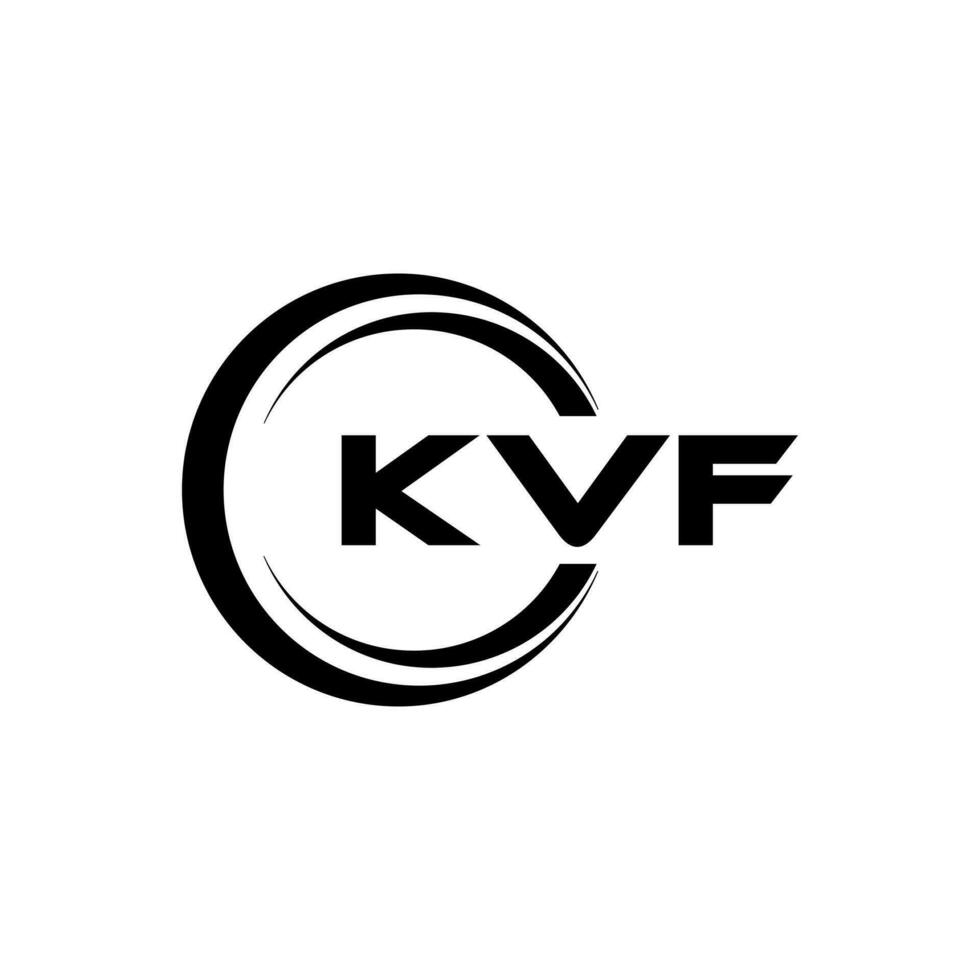 kvf logotipo projeto, inspiração para uma único identidade. moderno elegância e criativo Projeto. marca d'água seu sucesso com a impressionante isto logotipo. vetor