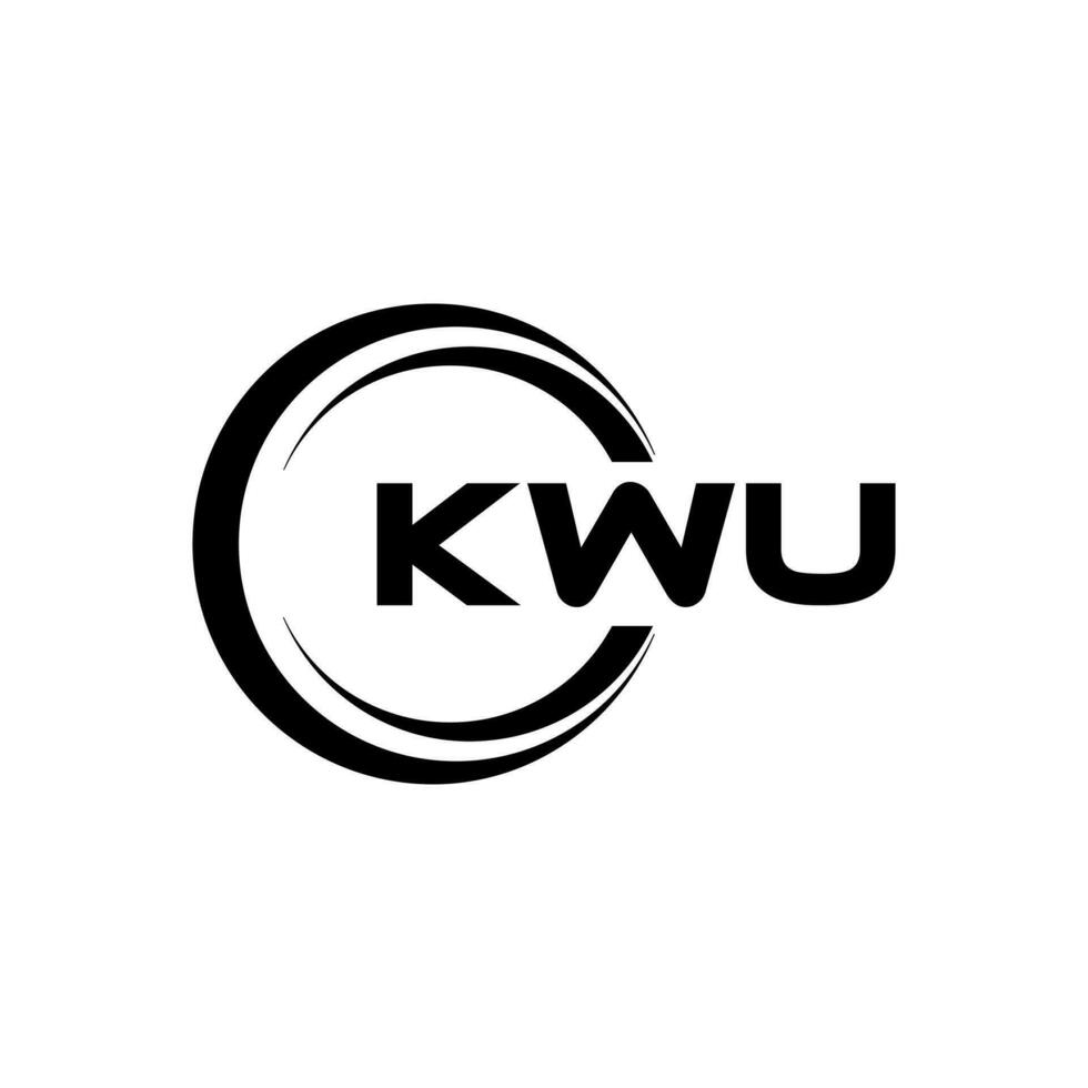 kwu logotipo projeto, inspiração para uma único identidade. moderno elegância e criativo Projeto. marca d'água seu sucesso com a impressionante isto logotipo. vetor