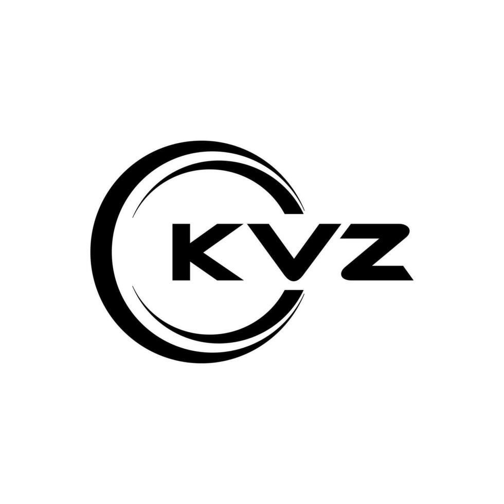 kvz logotipo projeto, inspiração para uma único identidade. moderno elegância e criativo Projeto. marca d'água seu sucesso com a impressionante isto logotipo. vetor