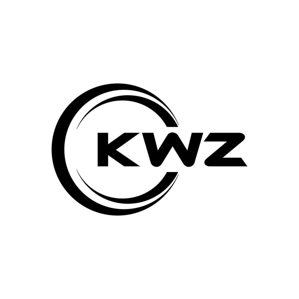 kwz logotipo projeto, inspiração para uma único identidade. moderno elegância e criativo Projeto. marca d'água seu sucesso com a impressionante isto logotipo. vetor