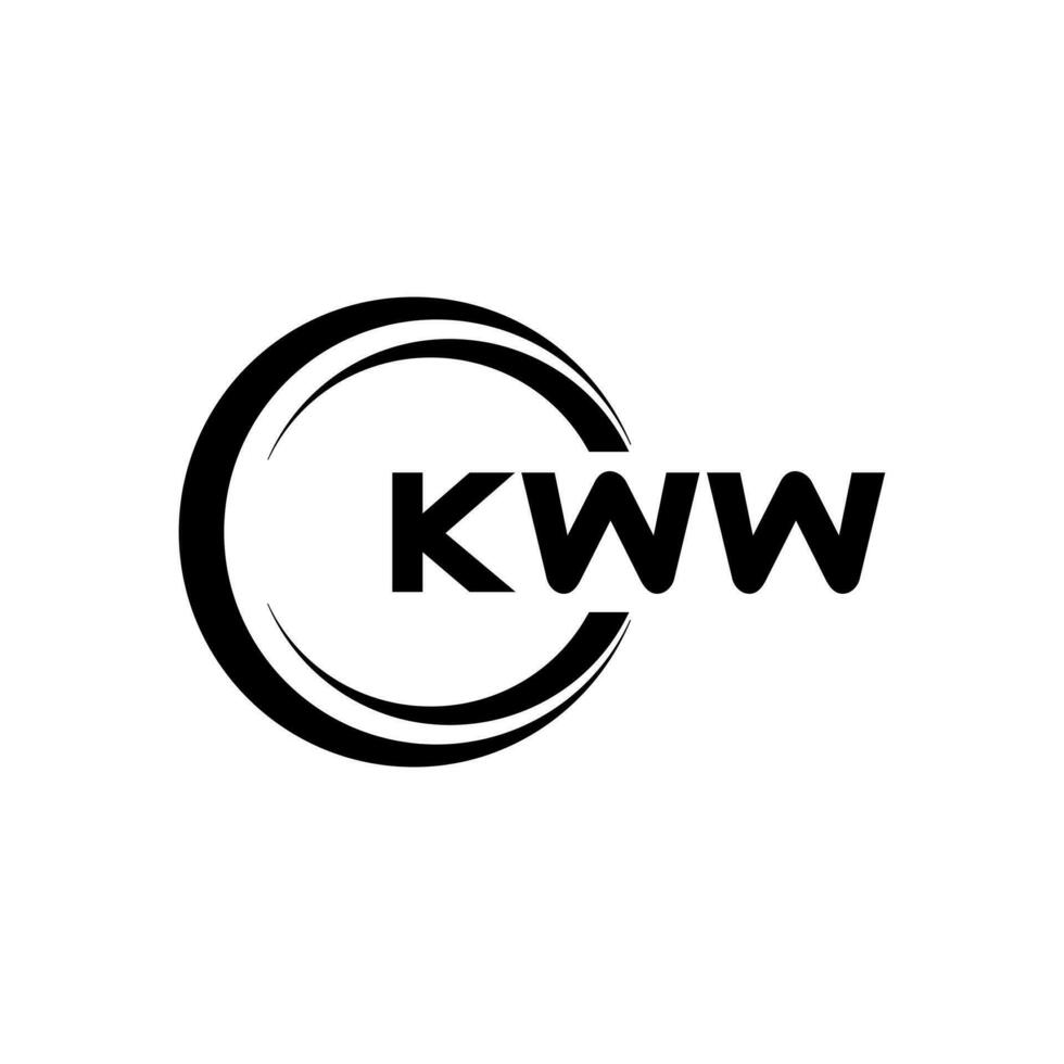 kww logotipo projeto, inspiração para uma único identidade. moderno elegância e criativo Projeto. marca d'água seu sucesso com a impressionante isto logotipo. vetor