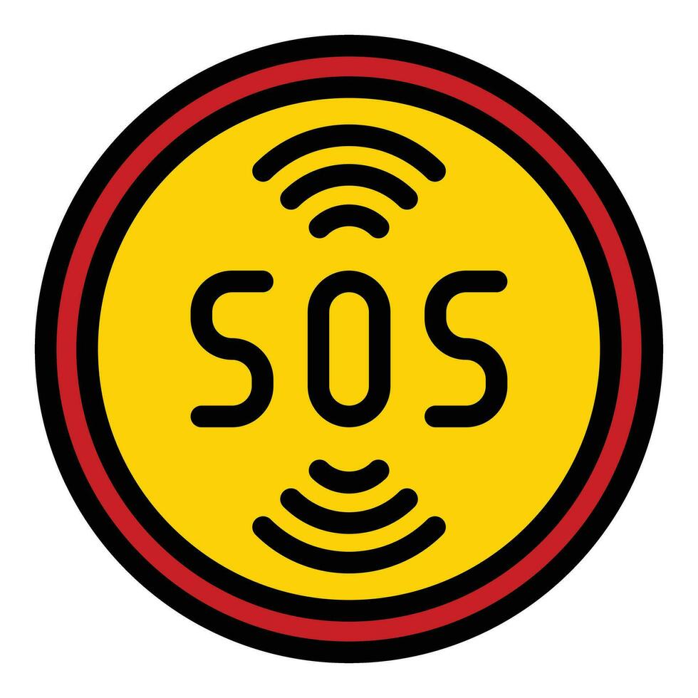 SOS moeda ícone vetor plano