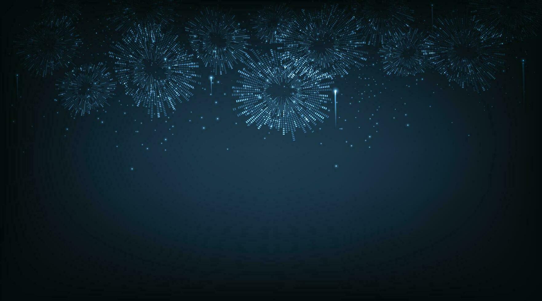 feliz Novo ano abstrato fundo com fogos de artifício. vetor