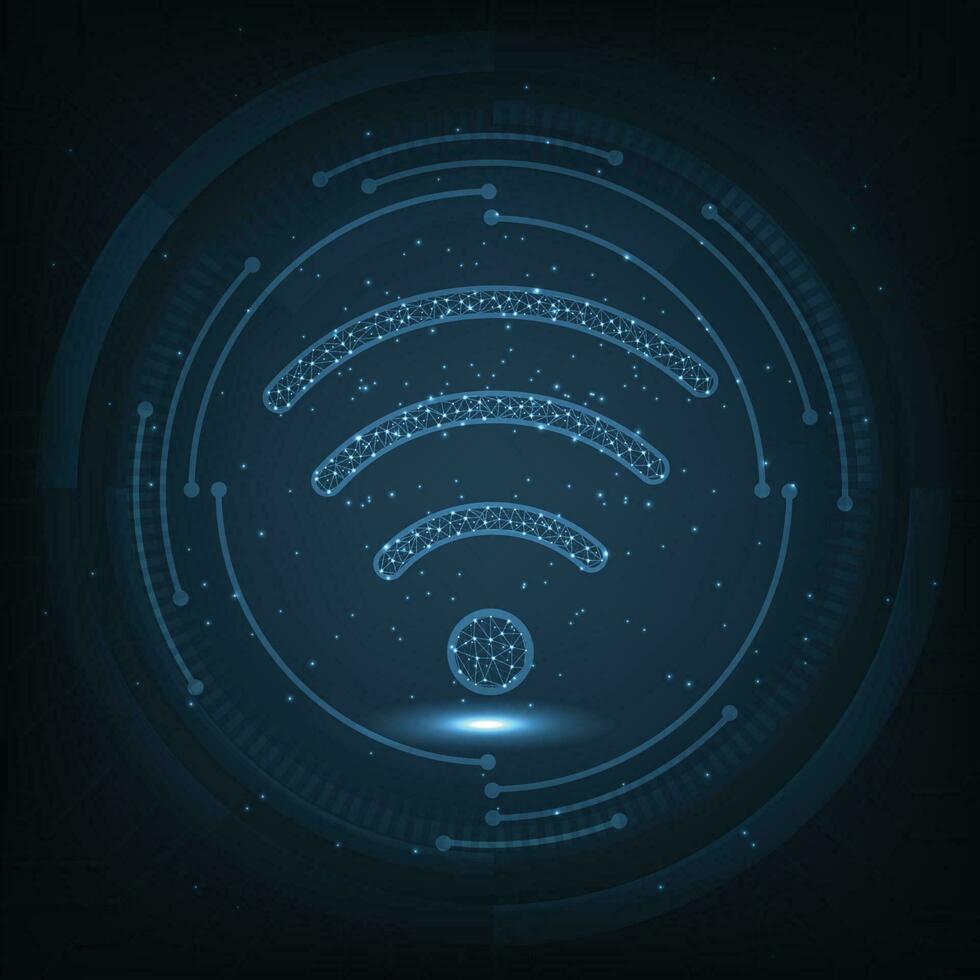 gráfico Projeto conceito do Wi-fi conectando. vetor