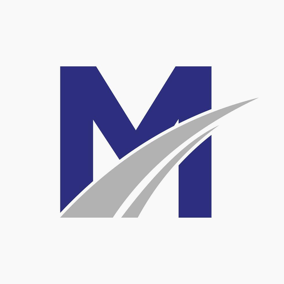 m logotipo, m carta logotipo Projeto modelo vetor