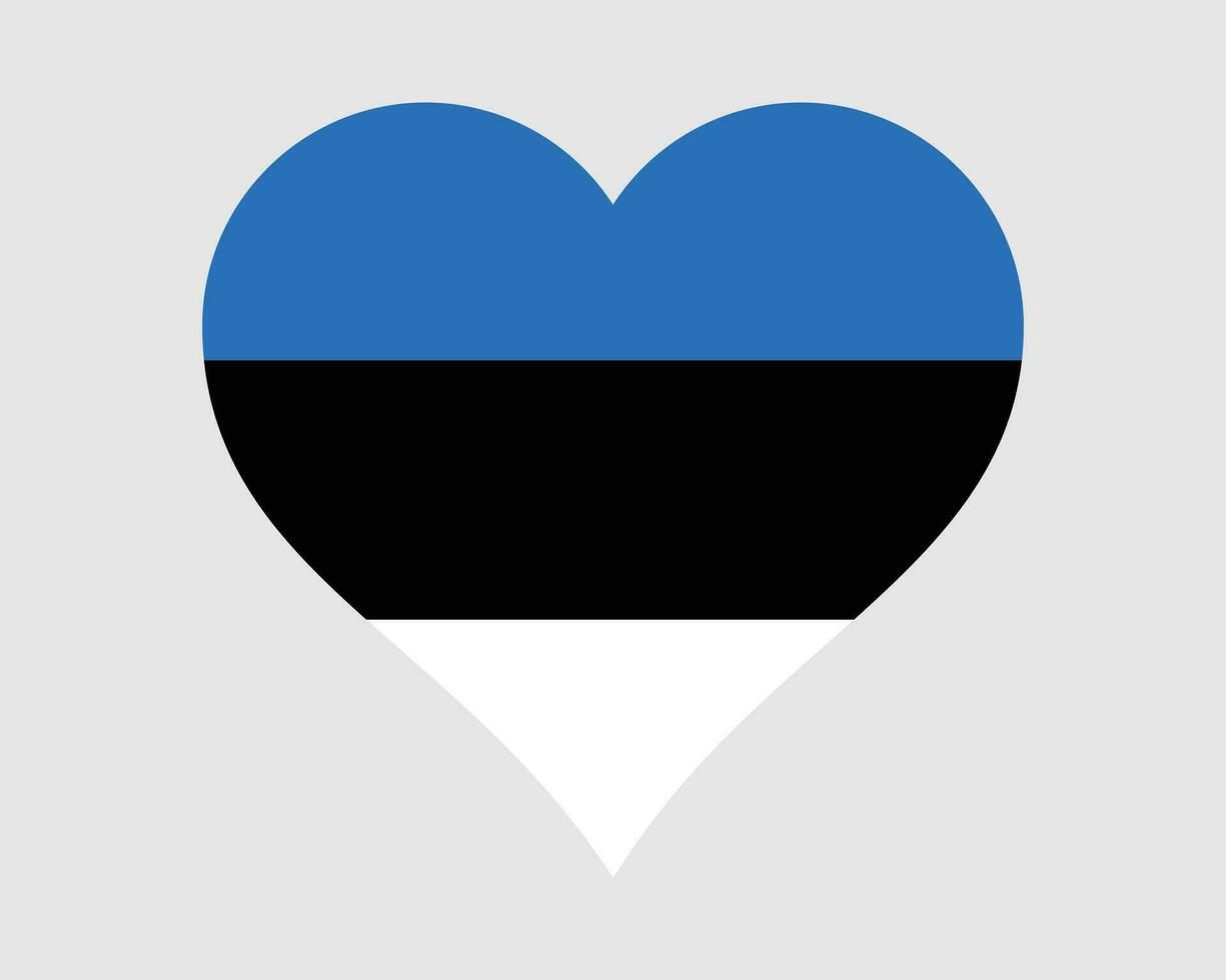 Estônia coração bandeira. estoniano amor forma país nação nacional bandeira. república do Estônia bandeira ícone placa símbolo. eps vetor ilustração.