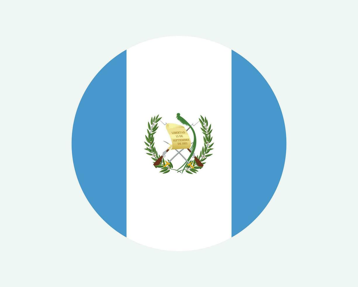 Guatemala volta país bandeira. guatemalteco círculo nacional bandeira. república do Guatemala circular forma botão bandeira. eps vetor ilustração.