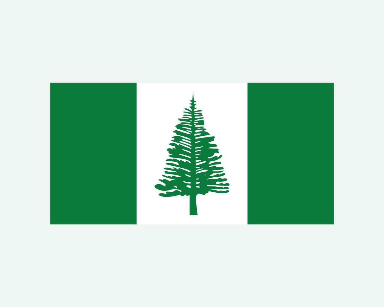 bandeira do Norfolk ilha. Norfolk ilha bandeira com a Norfolk ilha pinho. externo território do Austrália. eps vetor ilustração.
