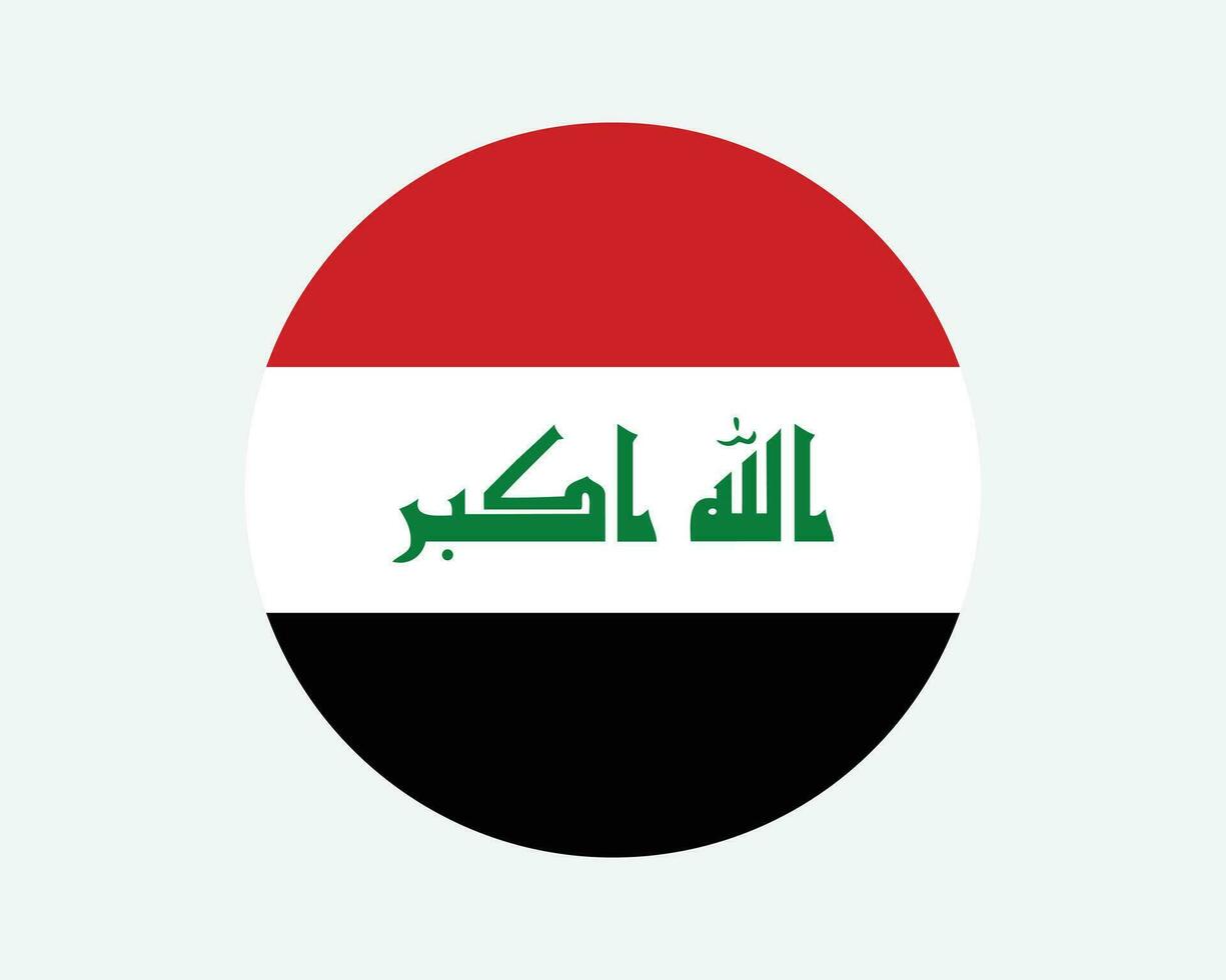 Iraque volta país bandeira. iraquiano círculo nacional bandeira. república do Iraque circular forma botão bandeira. eps vetor ilustração.