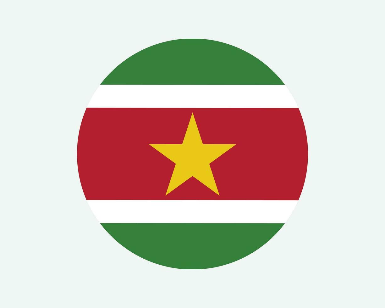 suriname volta país bandeira. surinamesa círculo nacional bandeira. república do suriname circular forma botão bandeira. eps vetor ilustração.