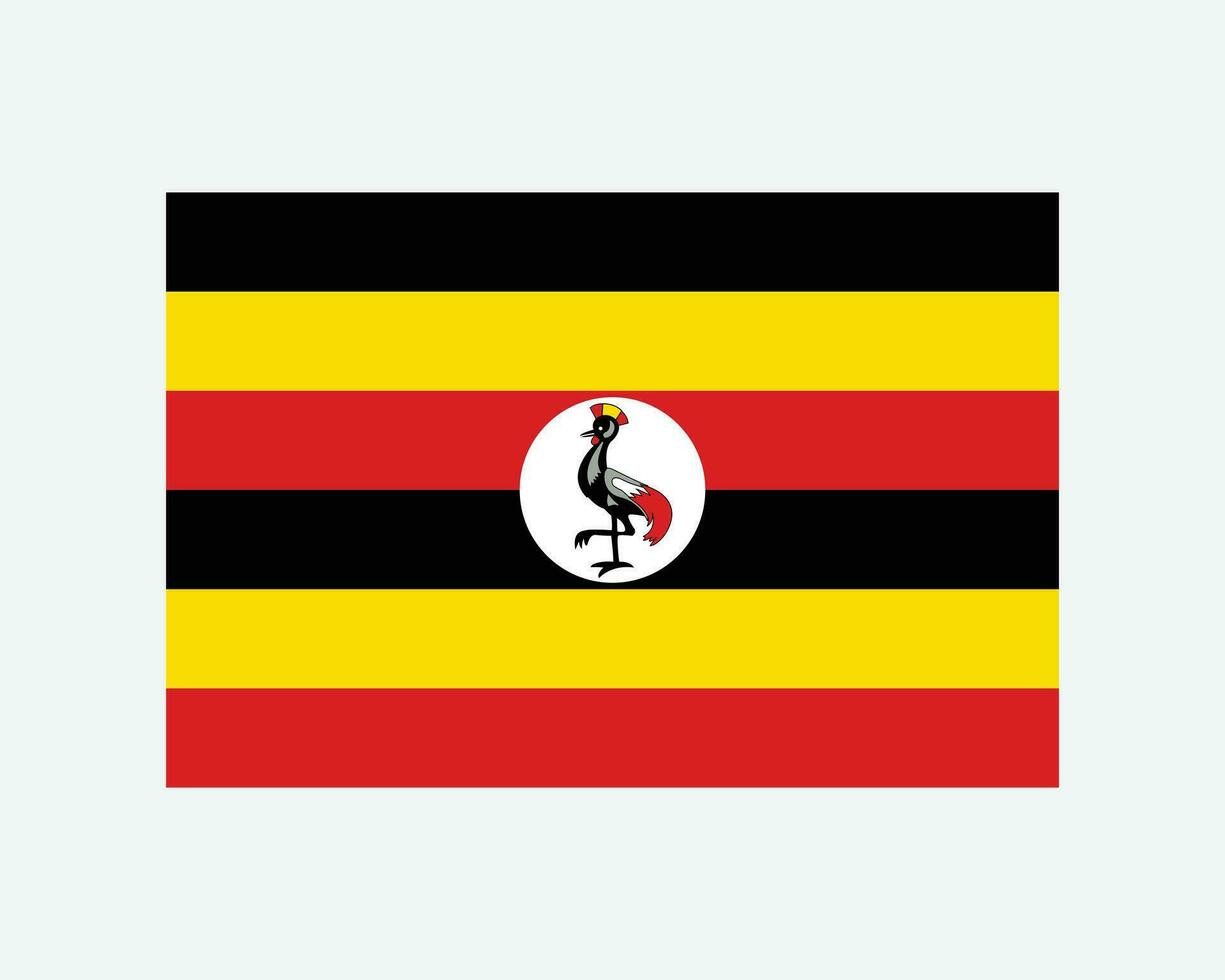 nacional bandeira do Uganda. ugandense país bandeira. república do Uganda detalhado bandeira. eps vetor ilustração cortar arquivo.