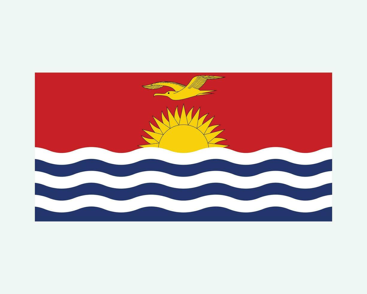 nacional bandeira do Kiribati. Kiribati país bandeira. república do Kiribati detalhado bandeira. eps vetor ilustração cortar arquivo.