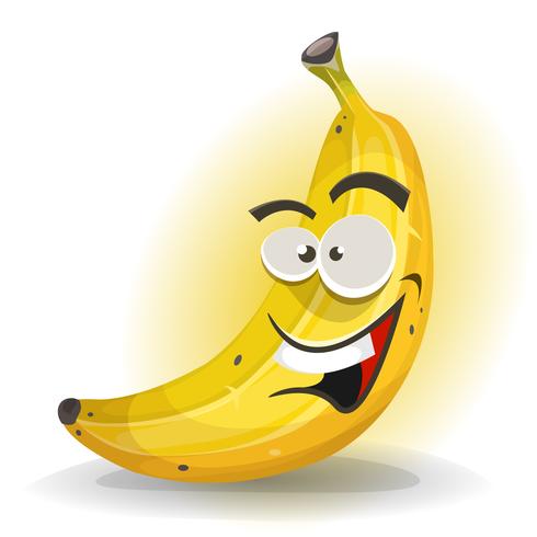Caráter da fruta da banana vetor