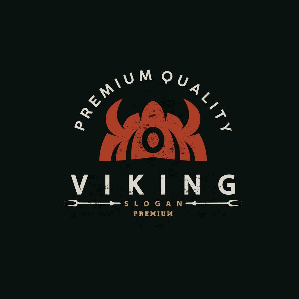 viking logotipo, vetor ilustração do viking Deus, simples bárbaro sparta inspiração projeto, modelo ilustração