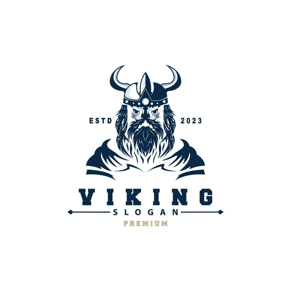 viking logotipo, vetor ilustração do viking Deus, simples bárbaro sparta inspiração projeto, modelo ilustração