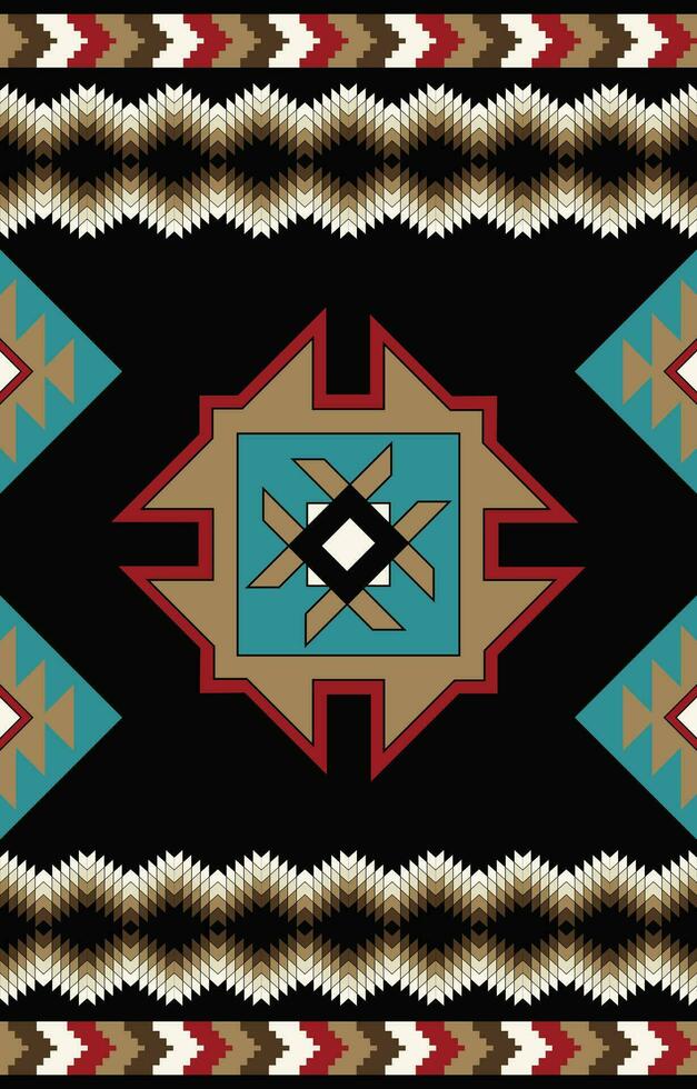 nativo padronizar americano tribal indiano enfeite padronizar geométrico étnico têxtil textura tribal asteca padronizar navajo mexicano tecido desatado vetor