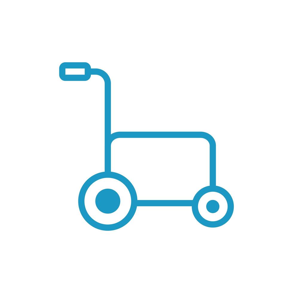 ícone de estilo de linha de equipamentos médicos para cadeiras de rodas vetor