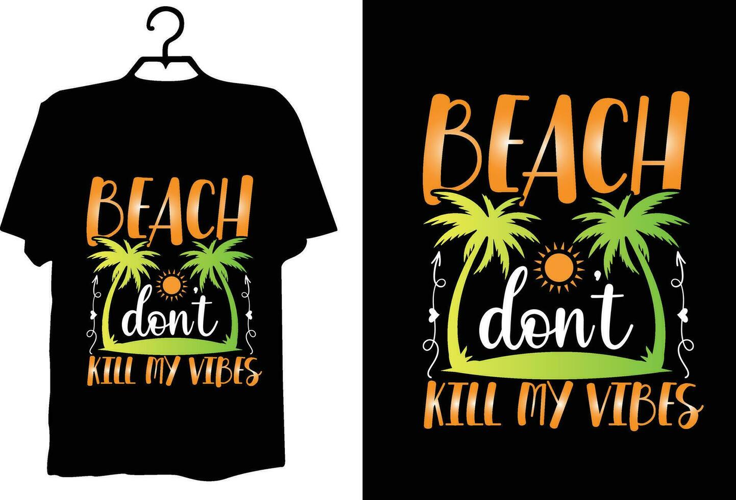 design de camiseta de verão vetor