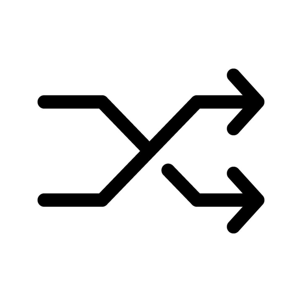 aleatória ícone vetor símbolo Projeto ilustração