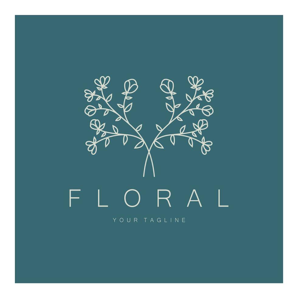 elegante floral e folha quadro. delicado botânico vetor ilustração para rótulos, spas, corporativo identidade, e Casamento convites