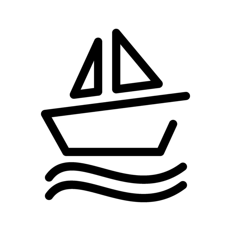 barco a vela ícone vetor símbolo Projeto ilustração