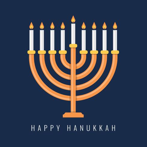 Menorá tradicional para o festival judaico de Hanukkah vetor