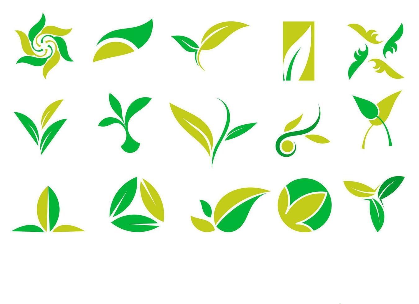 folha,planta,logotipo,ecologia,humano,saúde,verde,folhas,conjunto do natural meio Ambiente objeto símbolo ilustração símbolo ícone definir. vetor