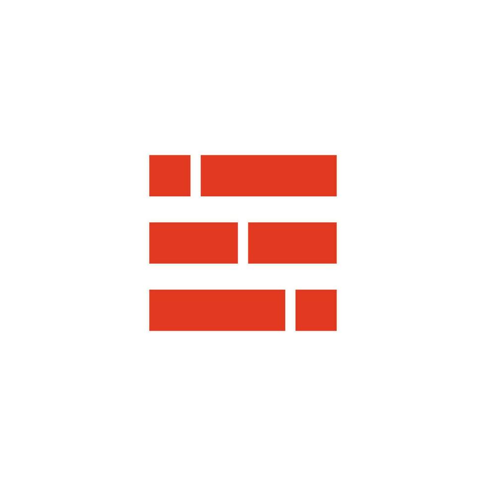 simples quadrado tijolo símbolo logotipo vetor