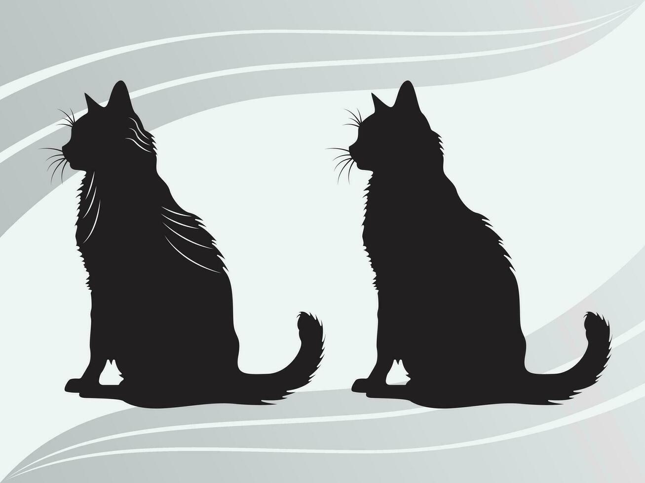 gato, gatinha, gato eps, gato silhueta, gato eps pacote, Preto gato eps, animal clipart vetor