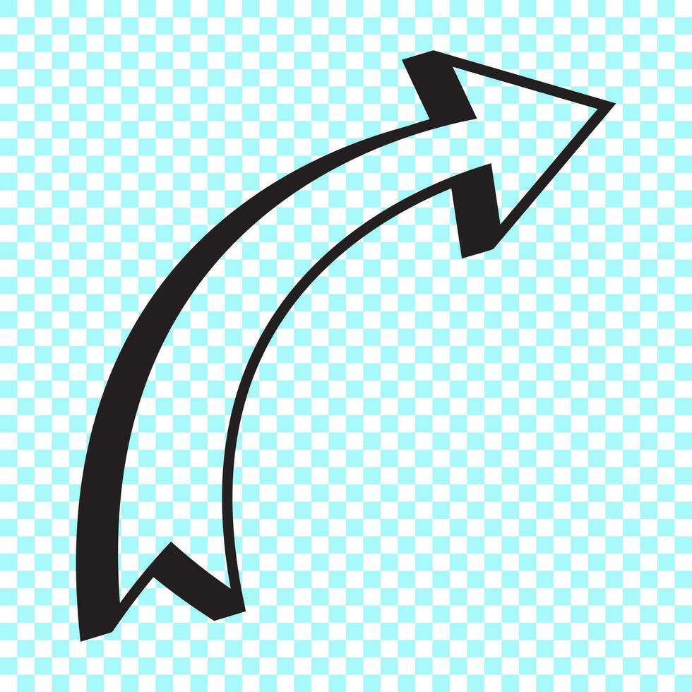 curvado seta forma vetor ilustração.