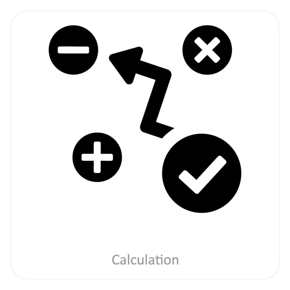 Cálculo e contabilidade ícone conceito vetor