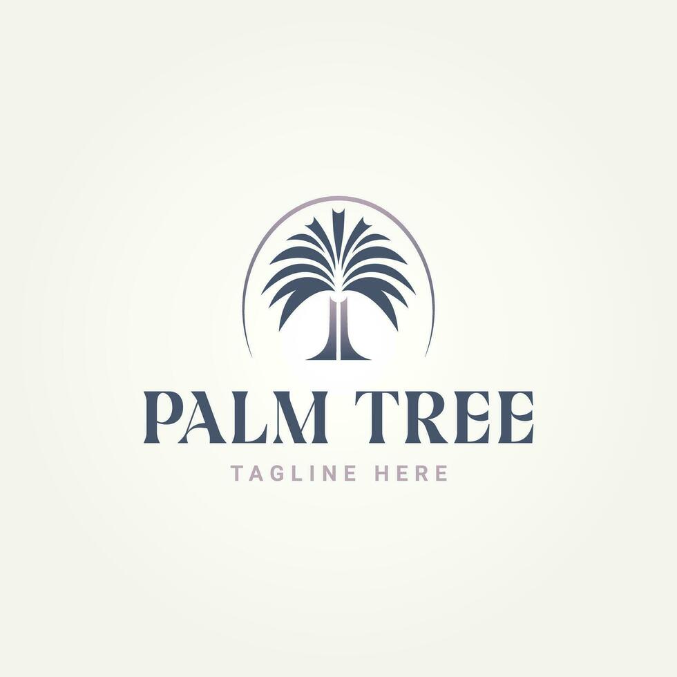 minimalista luxo tropical Palma árvore ícone logotipo modelo vetor ilustração Projeto. simples moderno Viajantes, veranistas, natureza amantes, e resorts logotipo conceito