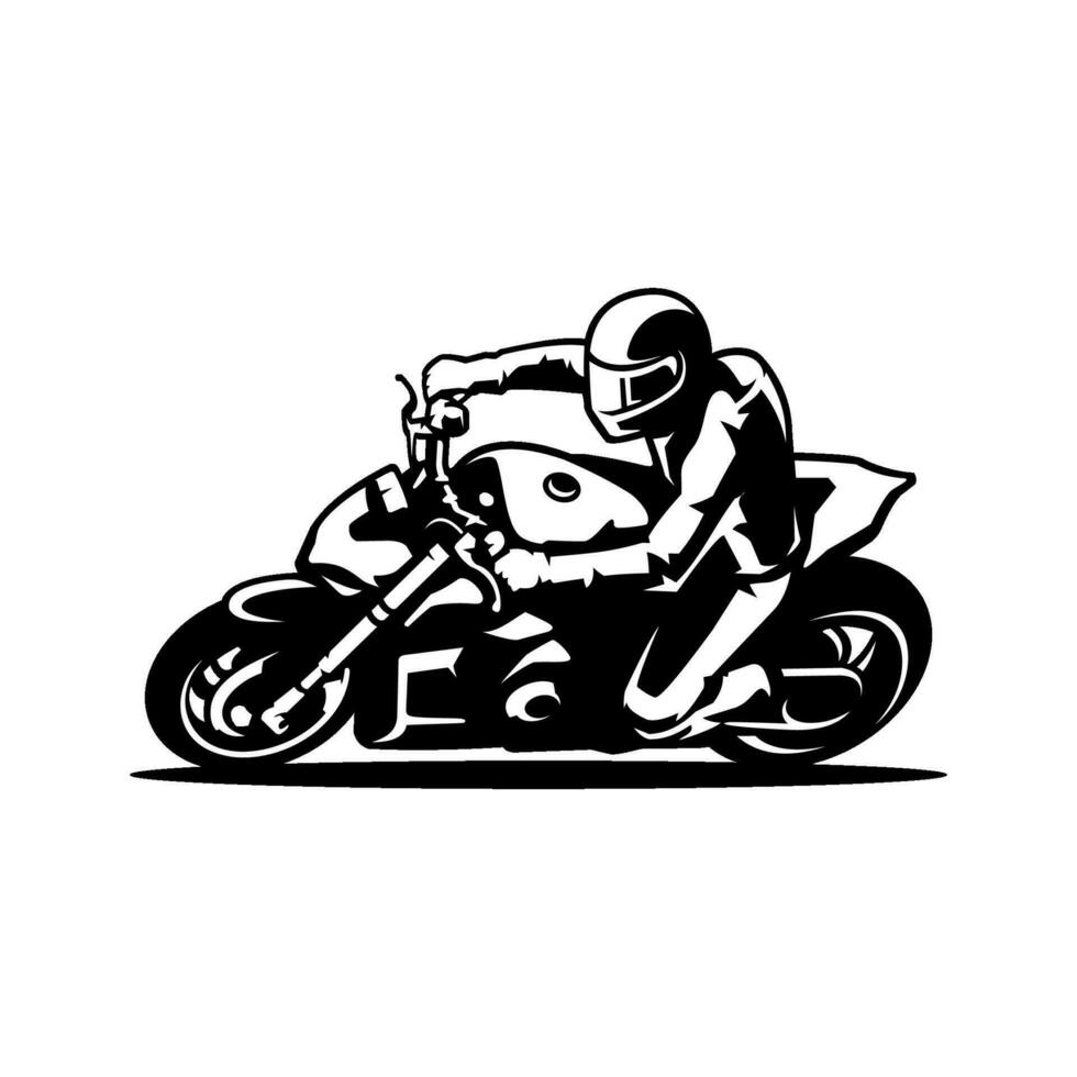 motociclista equitação motocicleta ícone vetor imagem